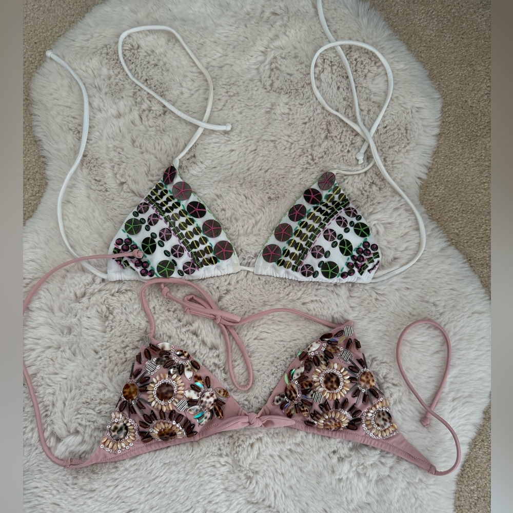 Victoria’s Secret Embellished Triangle Bikini Tops